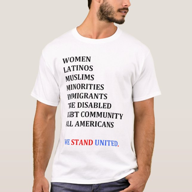 Vi står enigt. (Manar skjorta) T-shirt (Framsida)