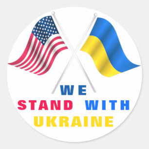 Vi står fast vid ukrainare som stöder frihet runt klistermärke