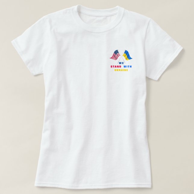 Vi står för Ukrainas stöd T-Shirt - Frihet (Design framsida)