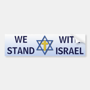 Vi står med Israel Bildekal