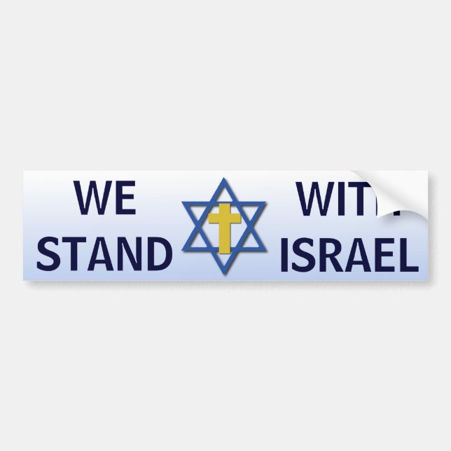 Vi står med Israel Bildekal (Framsidan)