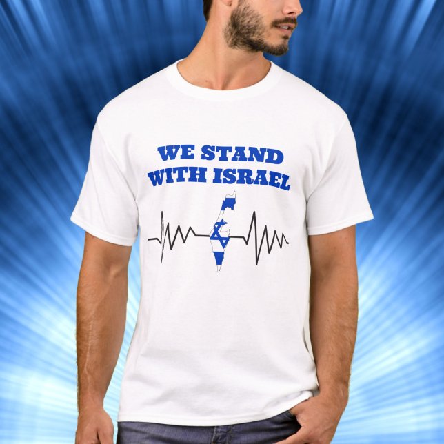 Vi står med Israels patriotiska judar T Shirt (Skapare uppladdad)