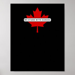 Vi Står Med Kanada Klistermärke Poster