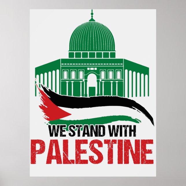 Vi står med Palestina Poster (Framsidan)