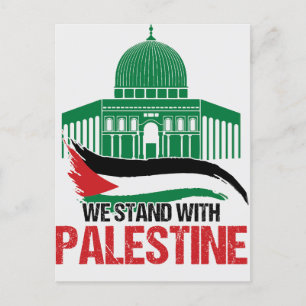 Vi står med Palestina Vykort