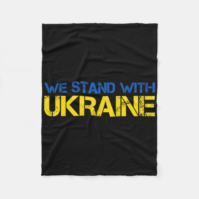 Vi står med Ukraina 2  Fleecefilt (Framsidan)