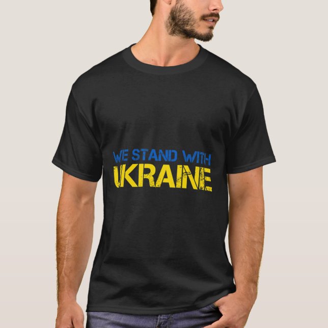 Vi Står Med Ukraina 2  T Shirt (Framsida)