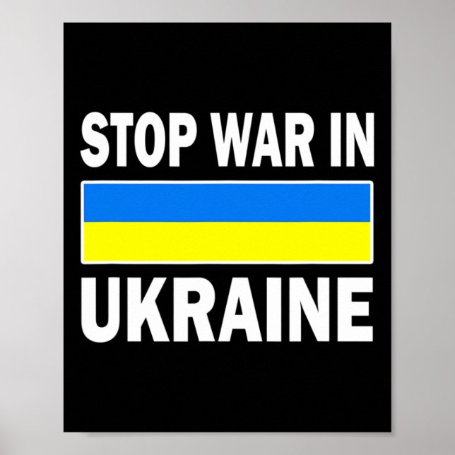 Vi Står Med Ukraina Fritt Ukraina Stoppa Kriget I  Poster (Framsidan)