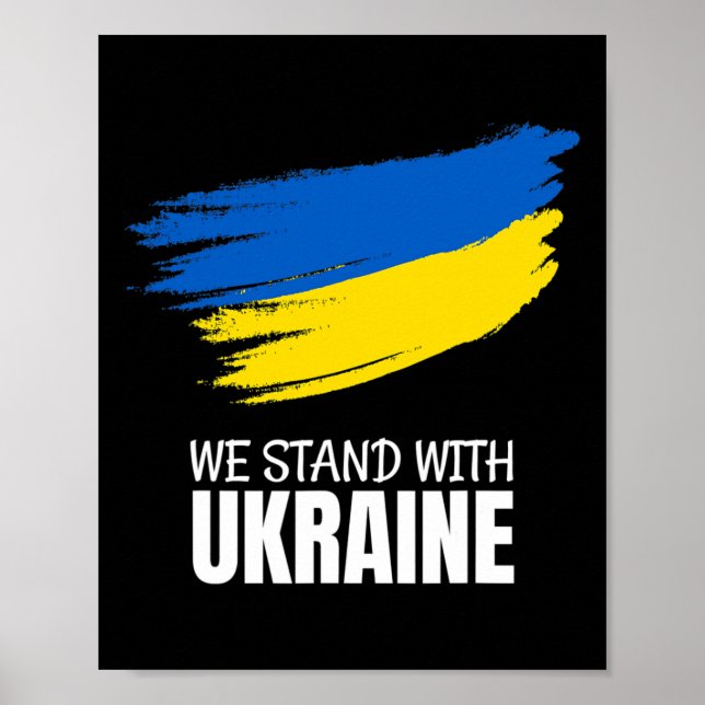 Vi Står Med Ukraina - Rädda Ukraina - Stoppa Krige Poster (Framsidan)