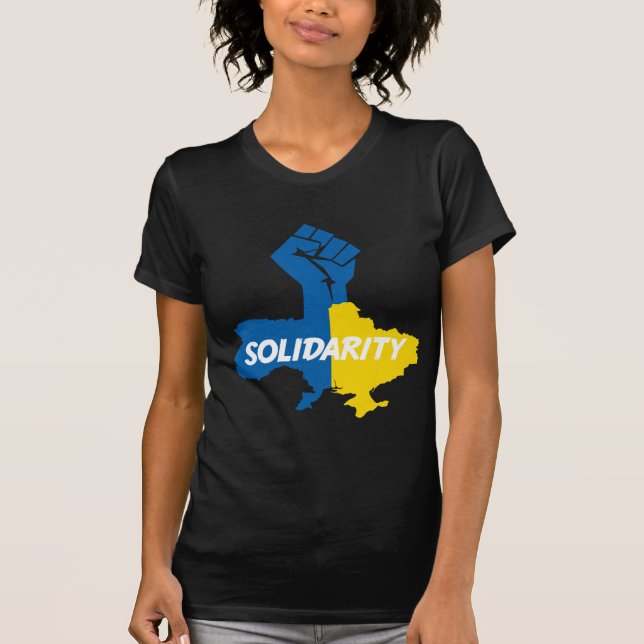 Vi står med Ukraina T-shirt (Framsida)