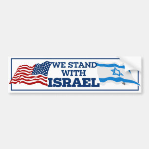 Vi står på Israels sida Bildekal