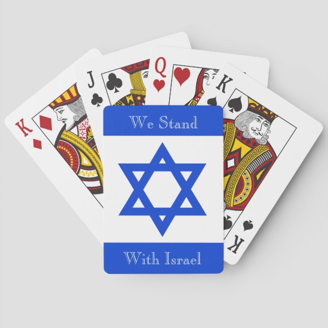 Vi står på Israels sida Spelkort (Baksidan)