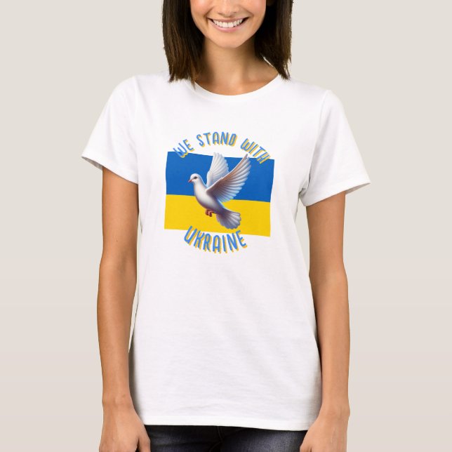 Vi står på Ukrainas sida T Shirt (Framsida)