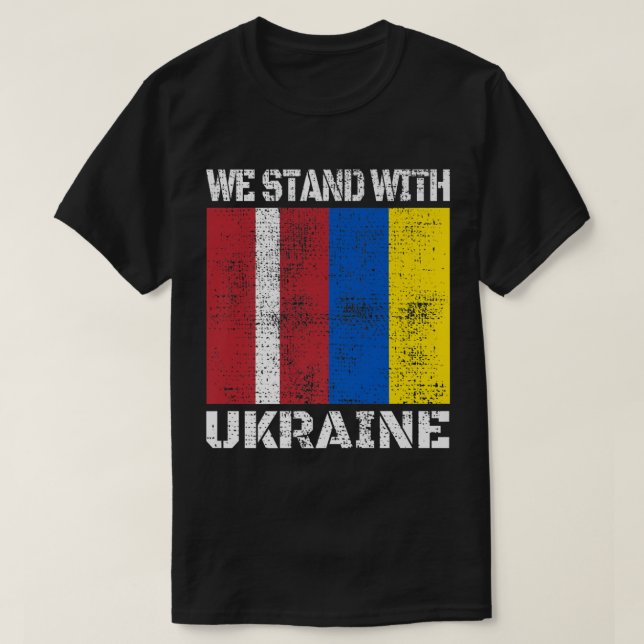 Vi står på Ukrainas sida T Shirt (Design framsida)