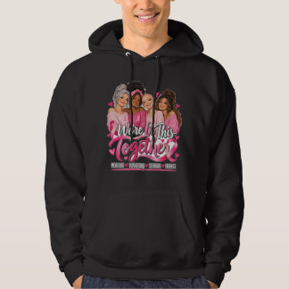 Vi Står Samman Bröstcancermedvetenhetslöpning Hoodie