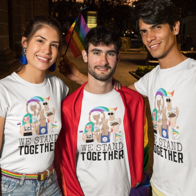 Vi står tillsammans i Pridet för HBT-personers eni T Shirt (Skapare uppladdad)