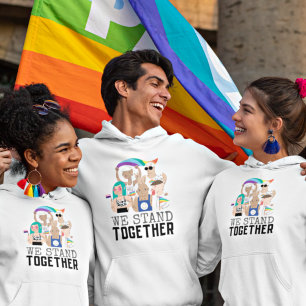 Vi Står Tillsammans Pride HBTQ Personer Enhet T Shirt