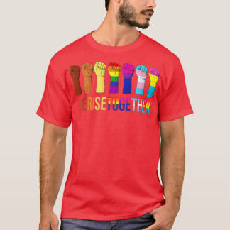 Vi Stiga upp Black LGB Gay pride Support LGBQ P T Shirt