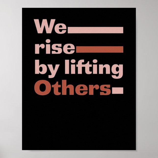 Vi Stiga upp genom att lyfta andra Inspire Melanin Poster (Framsidan)