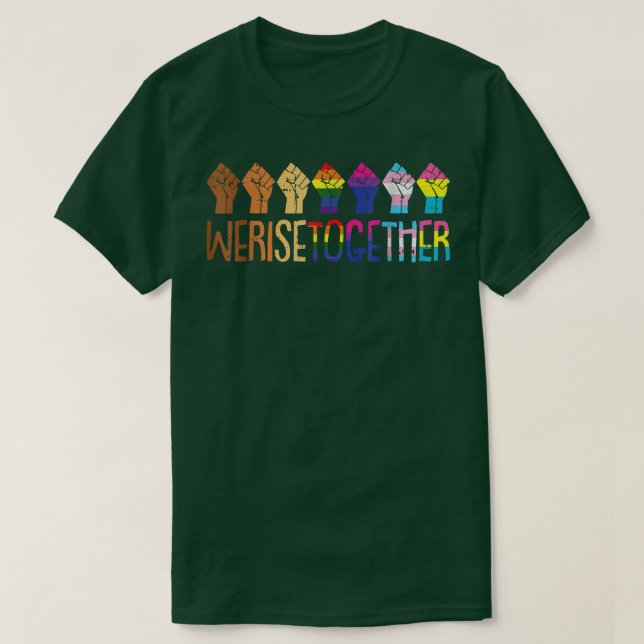 Vi Stiga upp ihop HGBTQ Pride Social Justice Equal T Shirt (Design framsida)