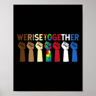 Vi Stiga upp ihop puzzle-inspirationslautism Medve Poster
