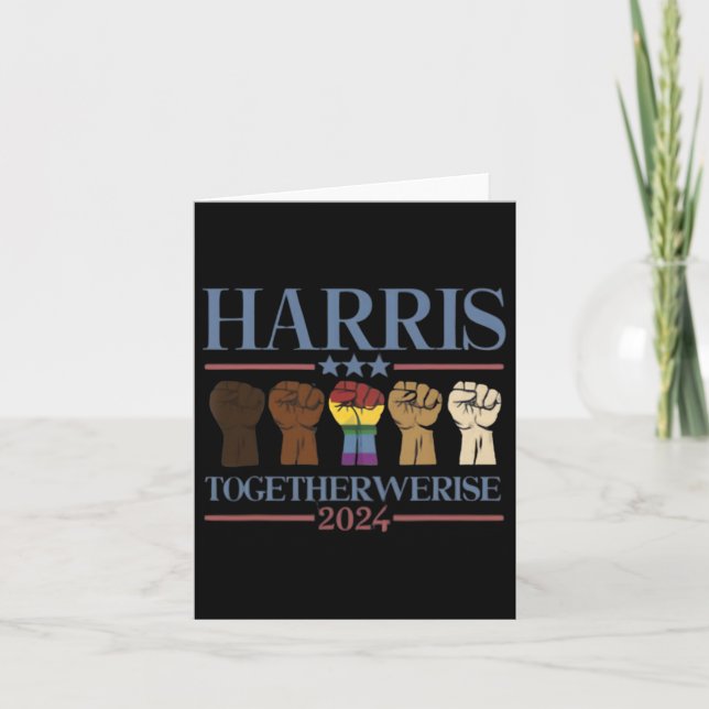 Vi Stiga upp - Kamala Harris 2024 Lgbt Kort (Framsida)