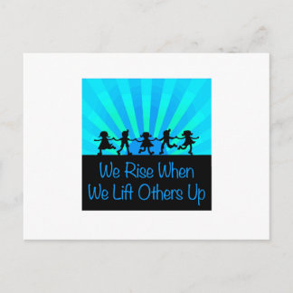 Vi Stiga upp när vi Hiss andra upp Vykort