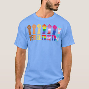 Vi Stiga upp Pridet BLM HBT-upphöjt Fist  T Shirt