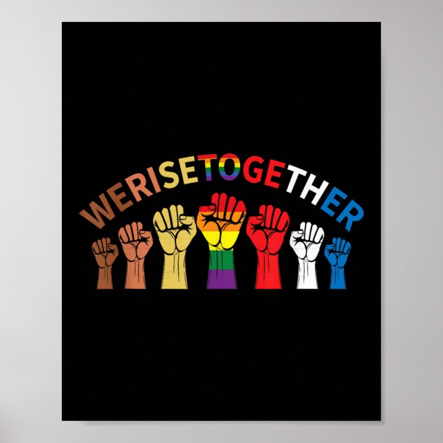 Vi Stiga upp Pridet Gay pride Lgbtq Equal Poster (Framsidan)