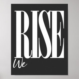 Vi Stiga upp upplyftande typografi Motiveringstid Poster