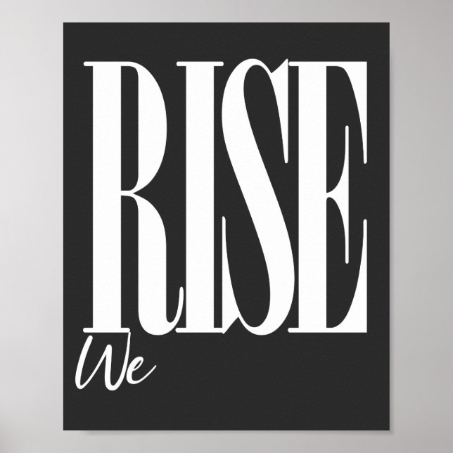 Vi Stiga upp upplyftning av typografi Motivering Poster (Framsidan)