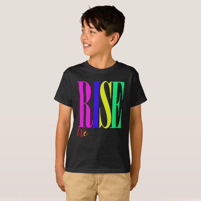 Vi Stiga upp upplyftning av typografi Motivering T Shirt (Hel framsida)