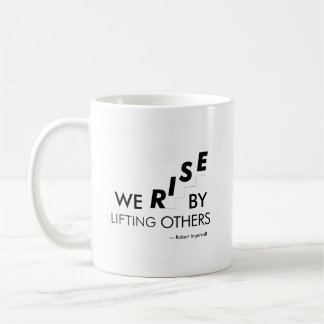 Vi stiger genom att lyfta andra kaffemugg