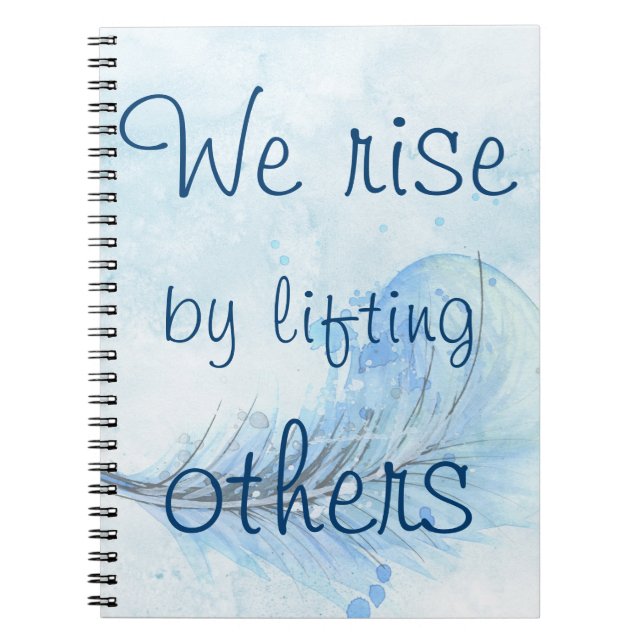 Vi stiger, genom att lyfta andra vattenfärgfjädern anteckningsbok (Framsidan)