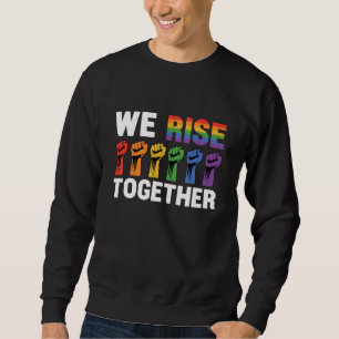 Vi Stiger Tillsammans Bisexuell Gay Trans Queer Lg Lång Ärmad Tröja