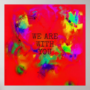 Vi stöder mångfalden i hjärtat av abstrakten poster