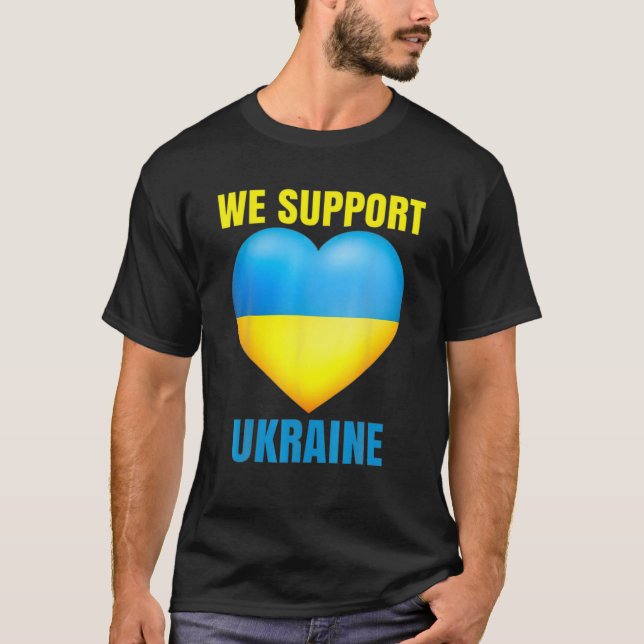 Vi stöder Ukraina i dess kamp mot Ukraina T Shirt (Framsida)
