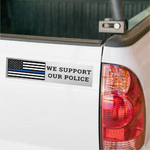 Vi stöder vår ljusblå linje i polisen bildekal