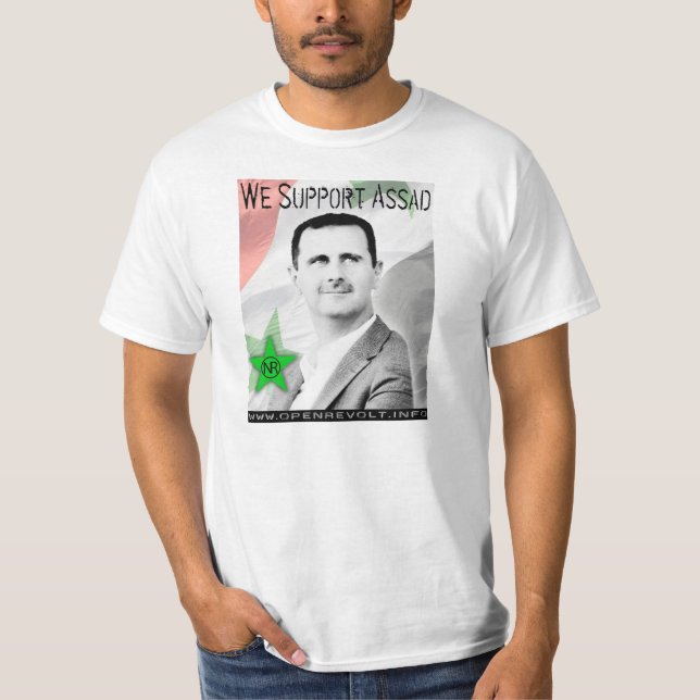 Vi stöttar Bashar Assad! Tee (Framsida)