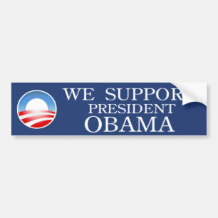 Vi stöttar den Obama bildekalet Bildekal