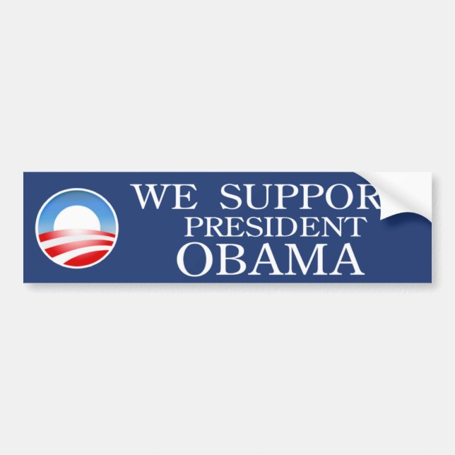 Vi stöttar den Obama bildekalet Bildekal (Framsidan)