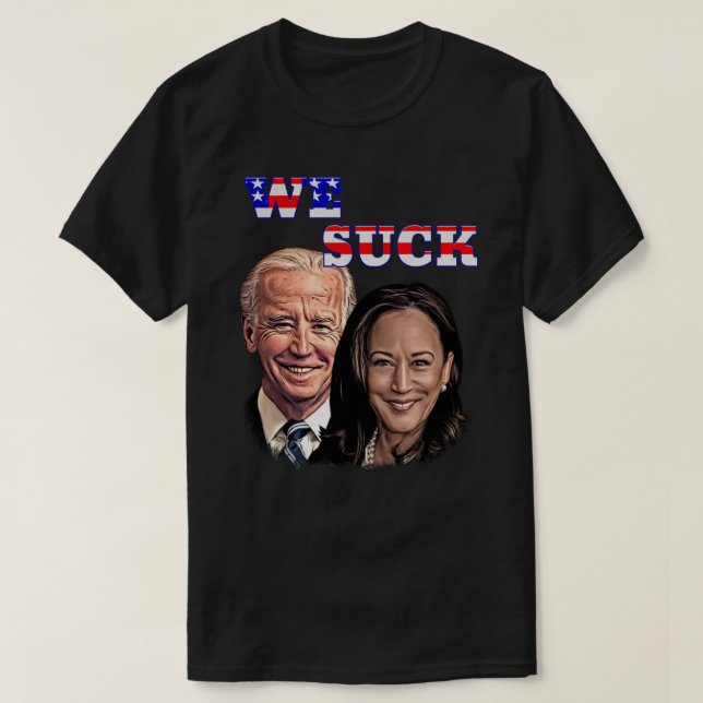 VI SUCK Anti Biden Harris Patriotic Design Sticker T Shirt (Design framsida)