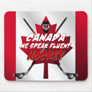 Vi talar Fluent Hockey Kanada Humor Mouse Pad Musmatta