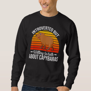 Vi talar om Capybaras Cute Ani. Lång Ärmad Tröja