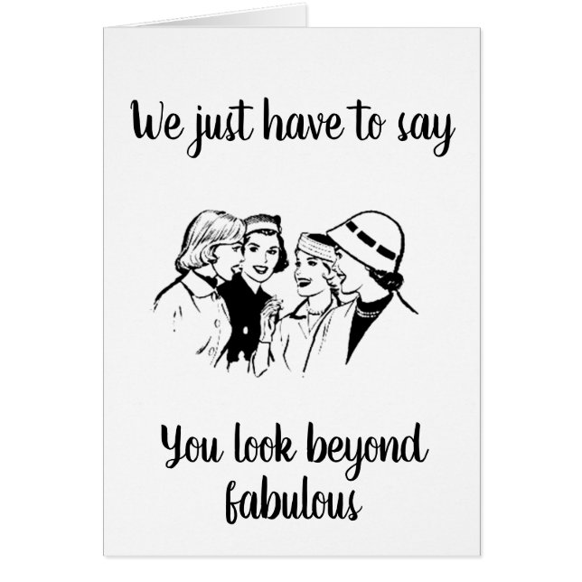 VI TÄNKA DIG TITTAR *UTÖVER FABULÖSA* VID **60:e** Hälsningskort (Framsidan)