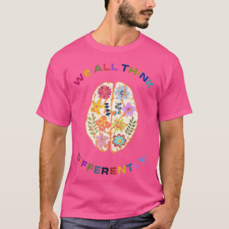 Vi tänker alla olika 70-tals vänner t shirt