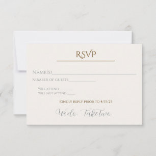 Vi tar emot två RSVP-kort OSA Kort