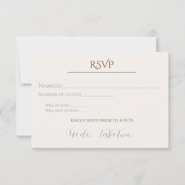 Vi tar emot två RSVP-kort OSA Kort (Framsida)