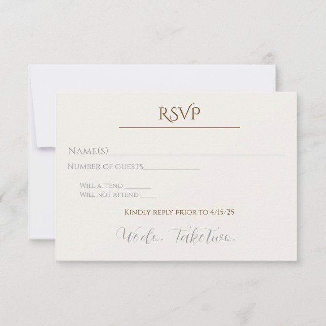 Vi tar emot två RSVP-kort OSA Kort (Framsida)