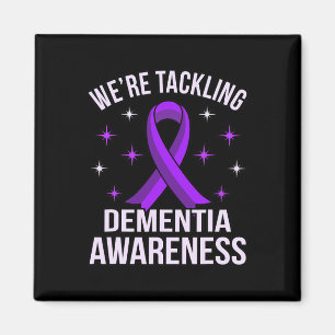 Vi tar itu med demensmedvetandet Alzheimers Purp Magnet